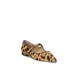 Lauren Ralph Lauren Women's Londyn Mary Jane Haircalf Flats, Leopard Size 9B